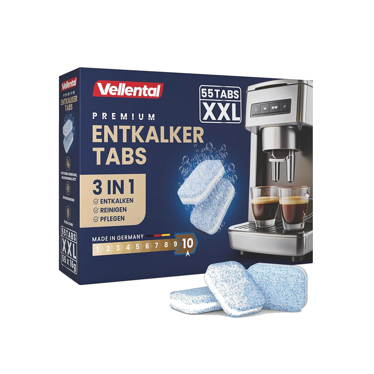 3-u-1 tablete za odstranjivanje kamenca 55 komada - za sve aparate za kavu