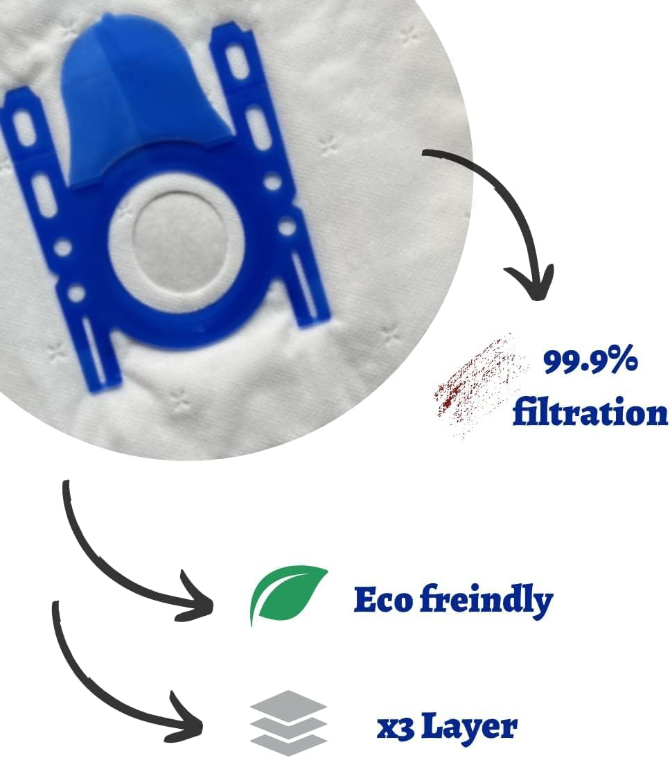 Papirnata vrećica za Bosch usisavač – visokokvalitetna zamjena, 99.9% filtracija