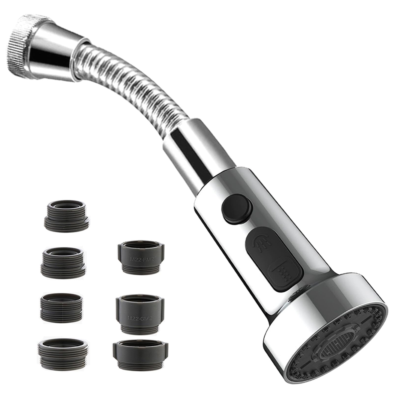 Adapter za slavinu za nastavak s rotirajućim ispuštanjem, kromirani model - dugački