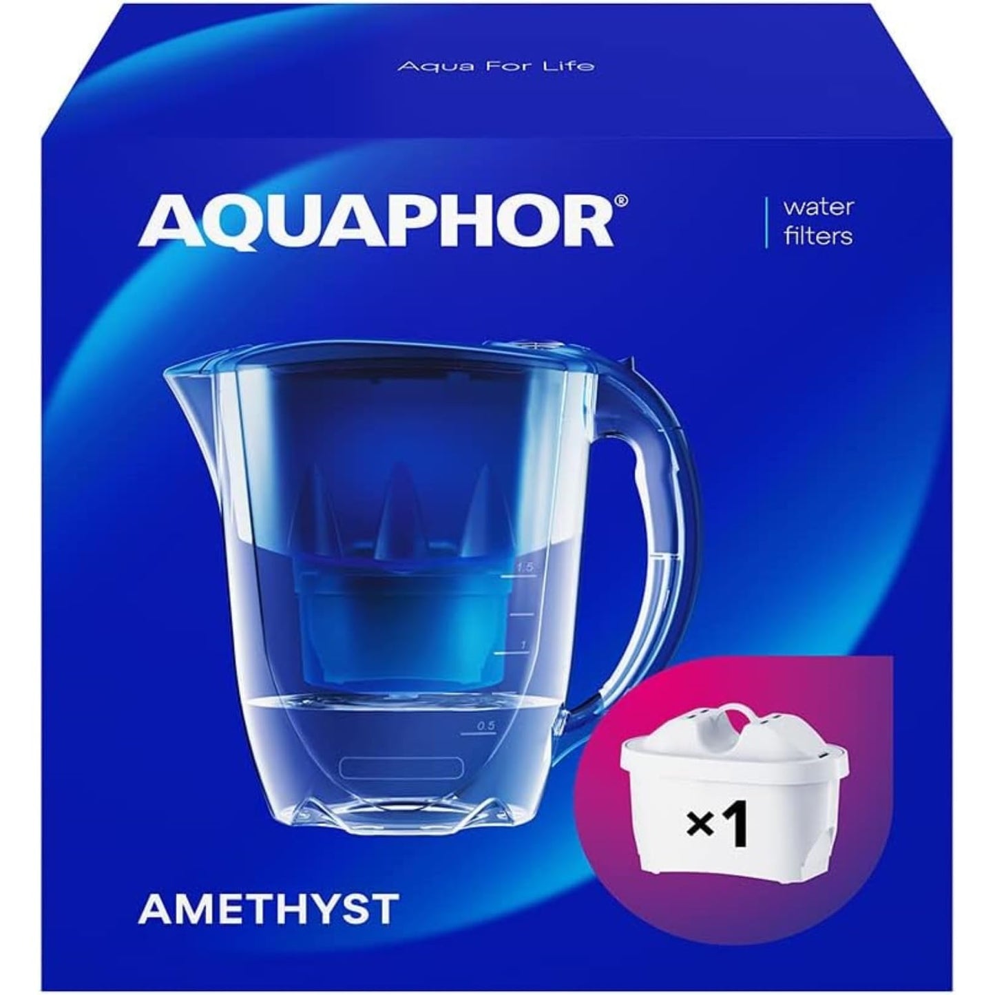 "Aquaphor vrč za filtriranje vode s MAXFOR+ filterom, komplet kobaltno plava"