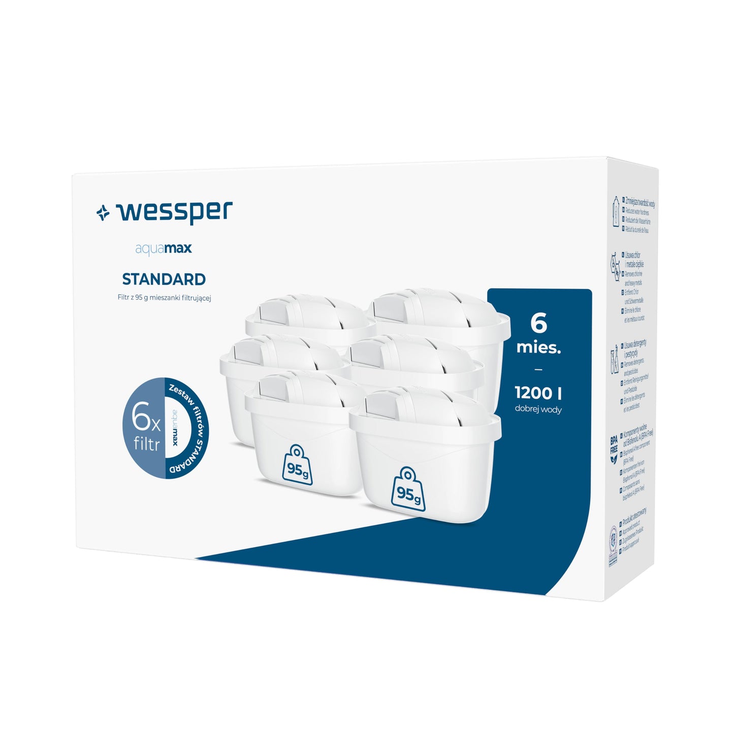 "Pakiranje od 6 Wessper zamjenskih filter kartuša za Brita vodne filtere"