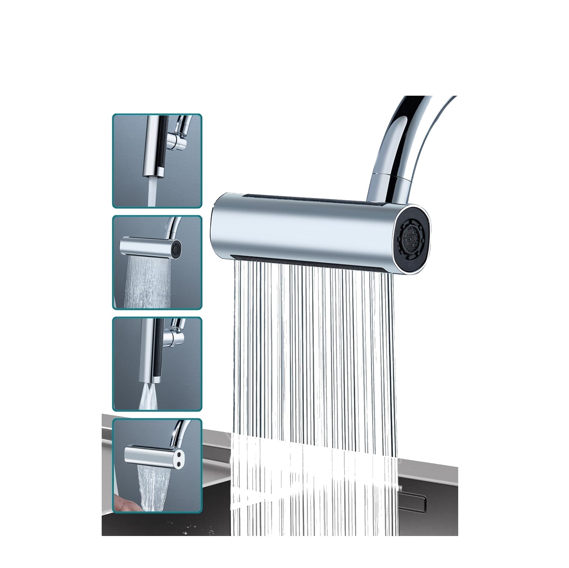 "Ugradnja 360° nastavka za slavinu s 4 funkcije ispuštanja vode"