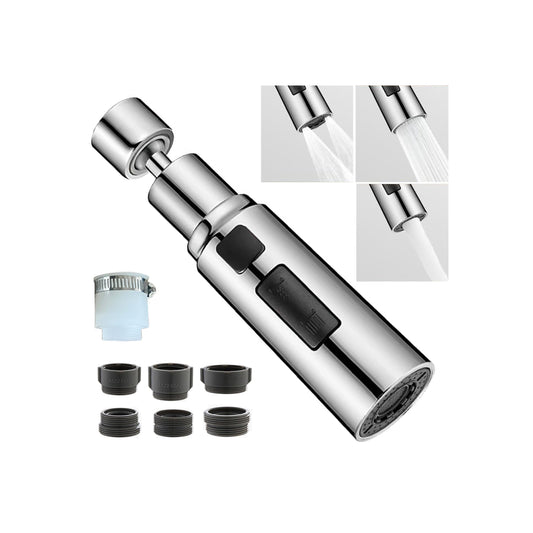 "Nastavak slavine s rotirajućim ispuštanjem vode, kromirani, univerzalni adapter - kratki"