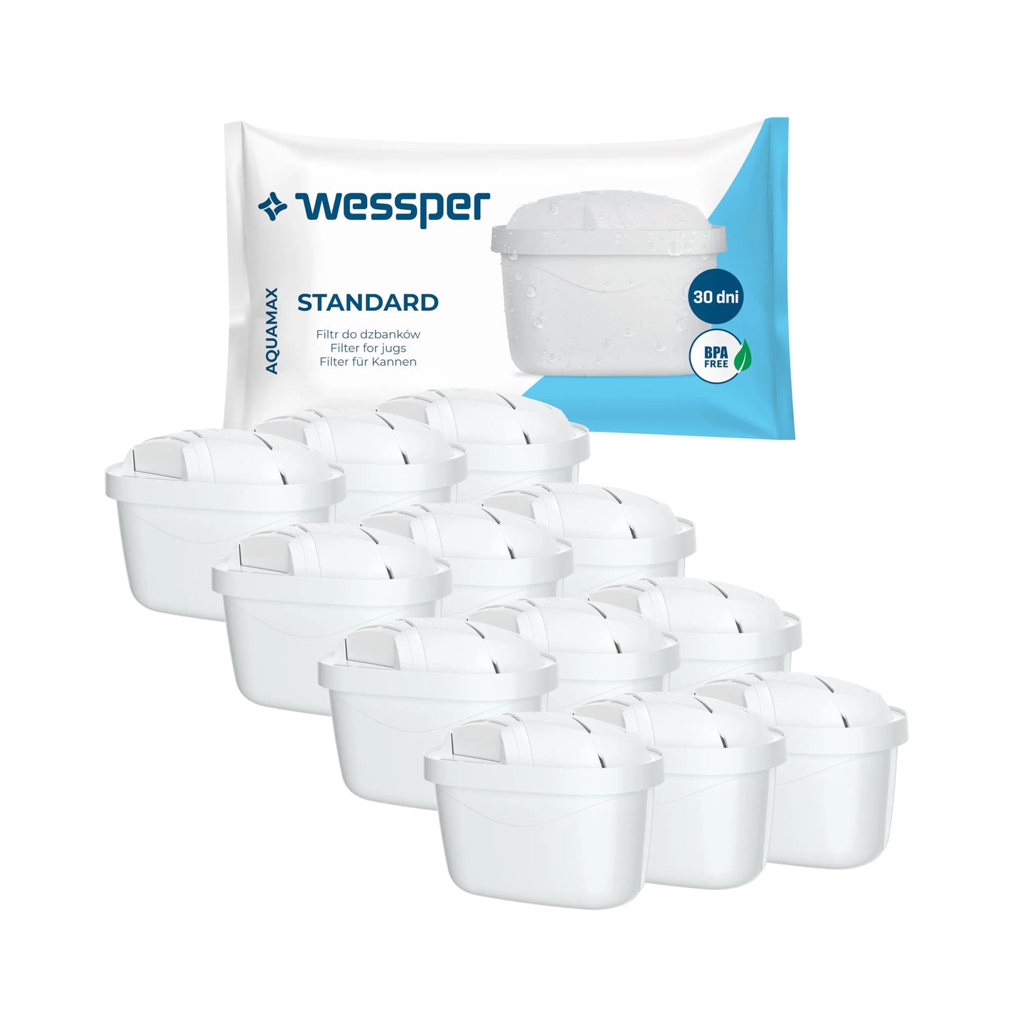 Pakiranje od 12 Wessper zamjenskih filter kartuša za Brita vodne filtere