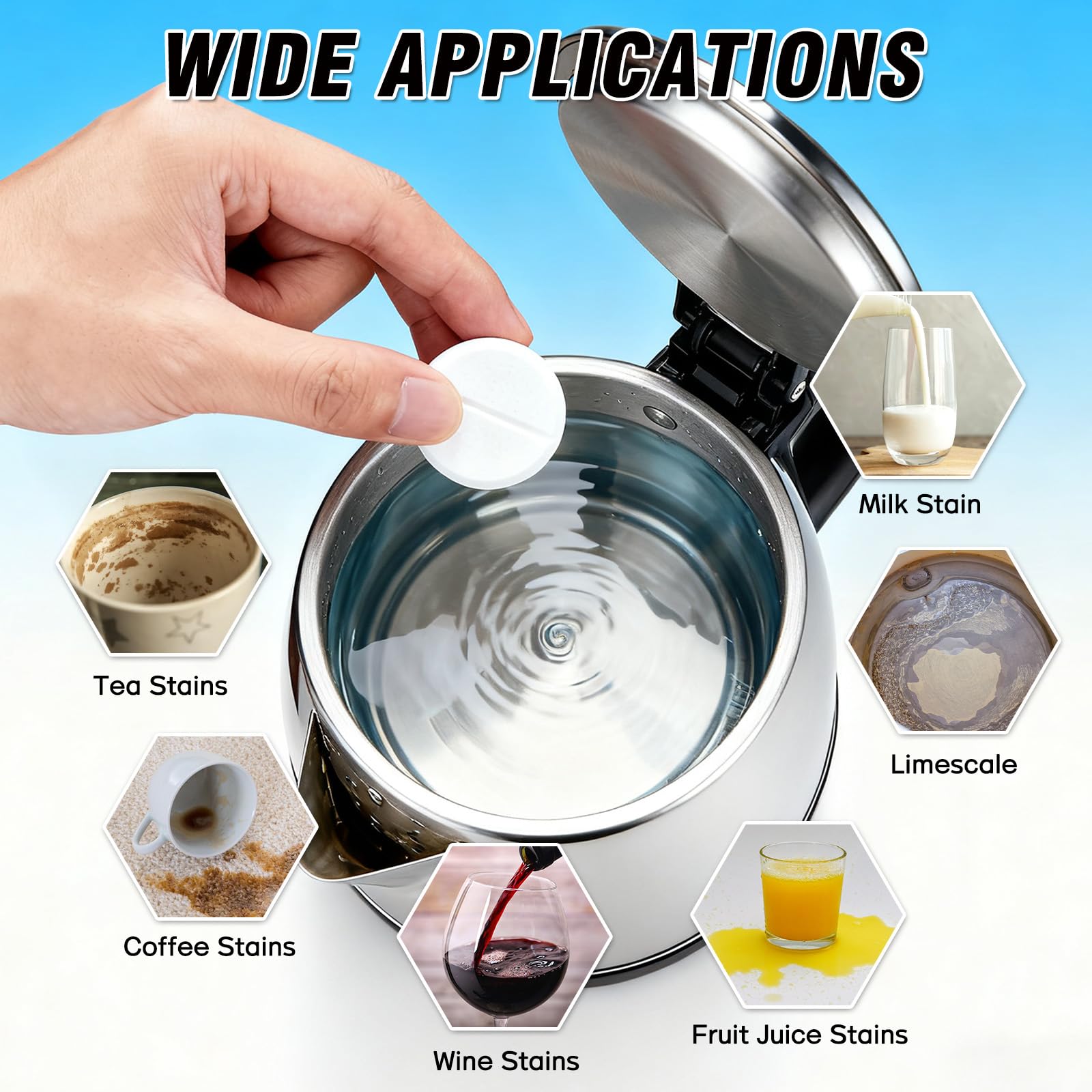 WANSIVE tablete za čišćenje kamenca - primjena za kuhala i aparate