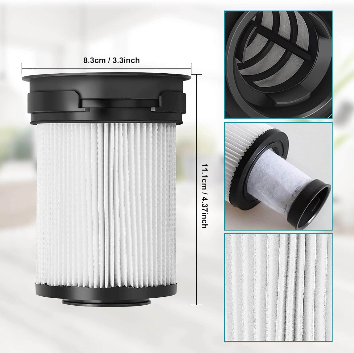 Dimenzije zamjenskog HEPA filtera za Miele Triflex HX1 – kompatibilan s Miele 9178017731