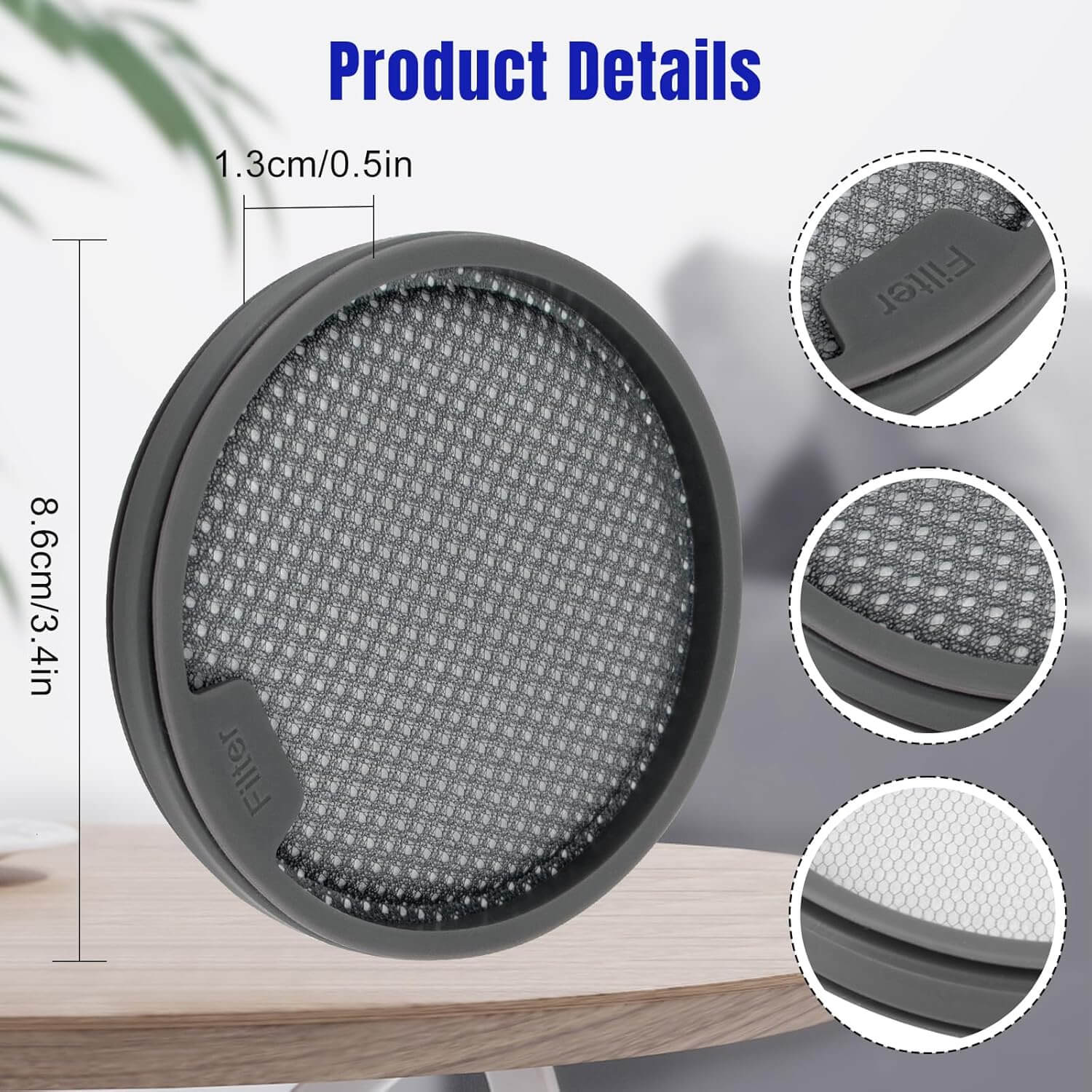 Dimenzije prefiltera za Dreame T10, T20, T30 i Xiaomi G9, G10 – zamjena za originalni filter